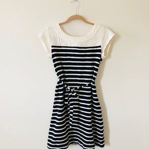 Black and white stripe dress